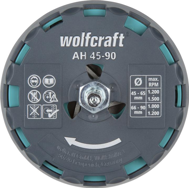 Actual product image wolfcraft 1 AH 45-90 adjustable hole saw ø45-90mm (90 mm)