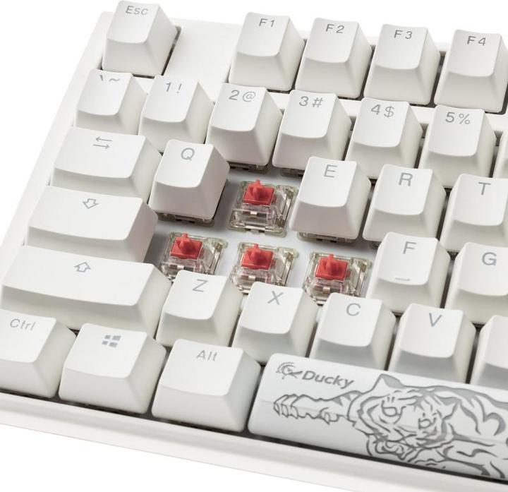 Immagine prodotto Ducky Tastiera da gioco One 3 Classic Pure White, LED RGB - MX-Silent-Red (USA) (USA, Cablato)