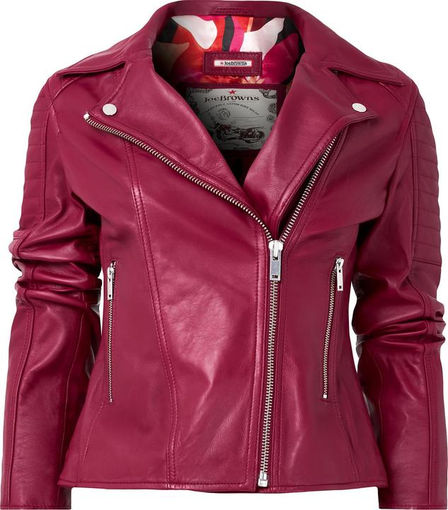 Produktbild Joe Browns Raspberry Leather Biker Jacket (40)