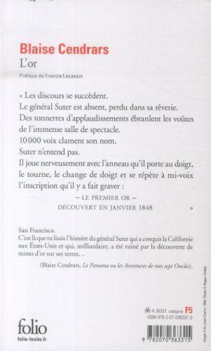 Image du produit L'or (Français, Cendrars Blaise, 2013)