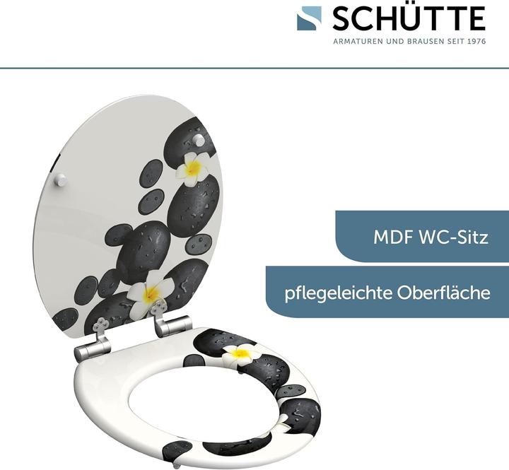 Produktbild Schütte WC Sitz Holz MDF WC-Sitz STONE DECORATION Absenkautomatik 80185-A 0