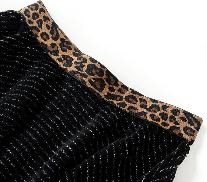 Produktbild VidaXL Kinderrock mit Bund in Leopardenmuster Schwarz (116)