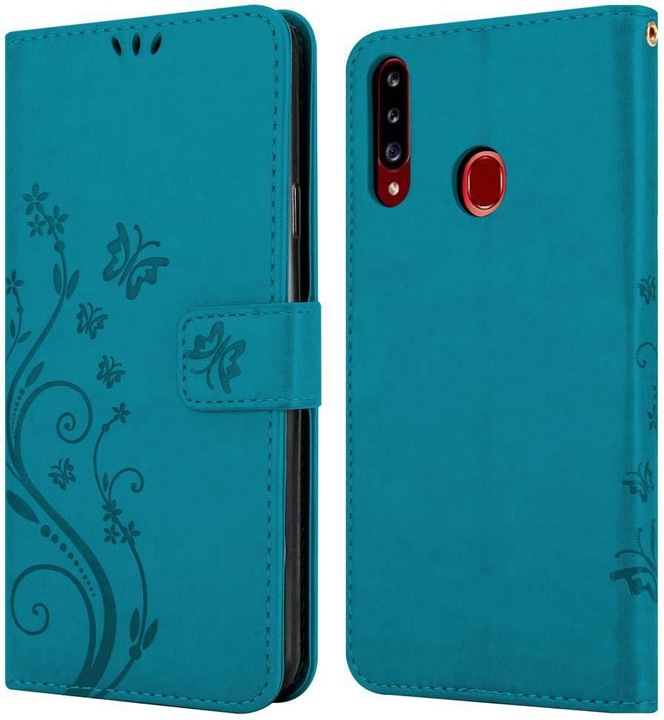 Actual product image Cadorabo Flower Book Cover (Samsung Galaxy A20s)