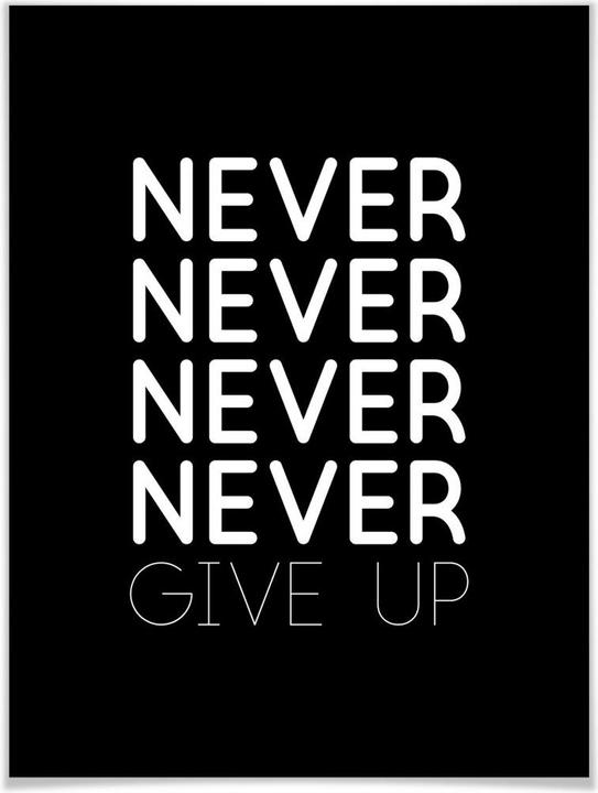 Image du produit Trenddeko Ne jamais abandonner (40 x 50 cm)