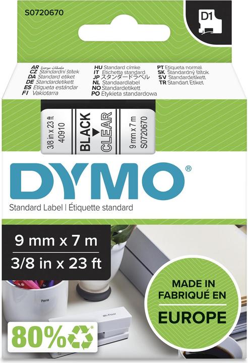 Immagine prodotto Dymo S0720670 Nastro standard (0.90 cm, Nero)