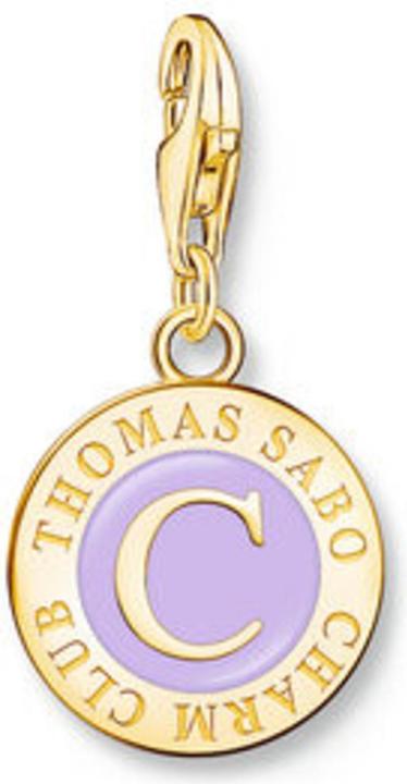 Produktbild Thomas Sabo Member Charm mit violetter Kaltemaille Charmista Coin vergoldet (Emaille, 925er Silber)