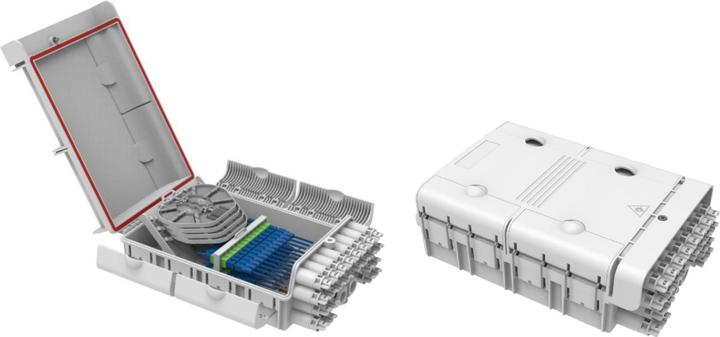 Image du produit EFB Elektronik Boîtier de raccordement FTTH IP65 pour 48 fibres, 24 raccords et logement de surlongueur de fibre