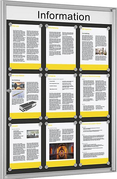 Immagine prodotto Schaar-Design Vetrina singola BASIC (Lavagna, 76 x 98,5 cm)