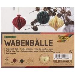 Thumbnail - Folia Wabenb„lle CHRISTMAS, 3er Set Kugeln