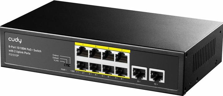 Produktbild Cudy FS1010P network switch Fast Ethernet (10/100) Power over Ethernet (PoE) Black (10 Ports)