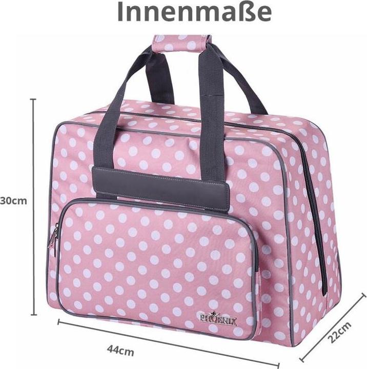 Produktbild Phönix Nähmaschinentasche Polka Dots rosa