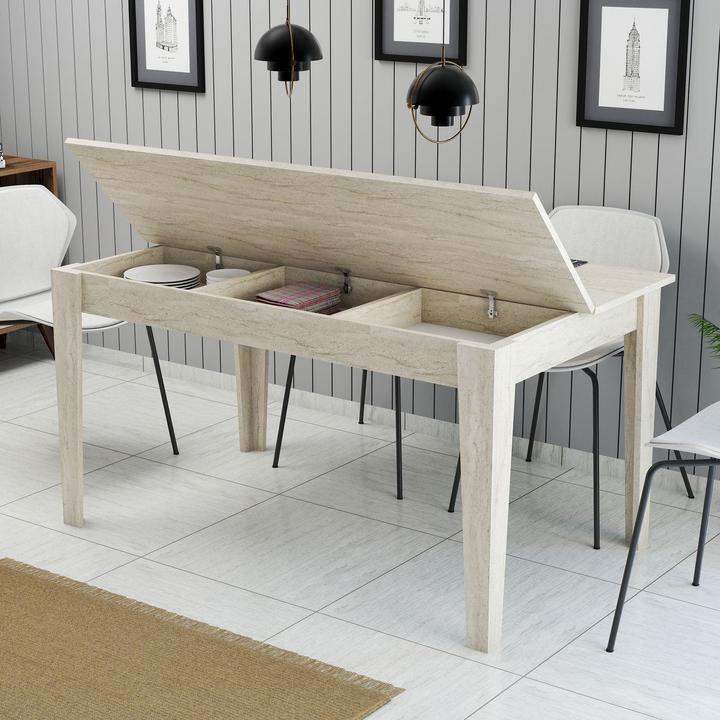 Image du produit Hanah Home Milan Travertine Dining Table
