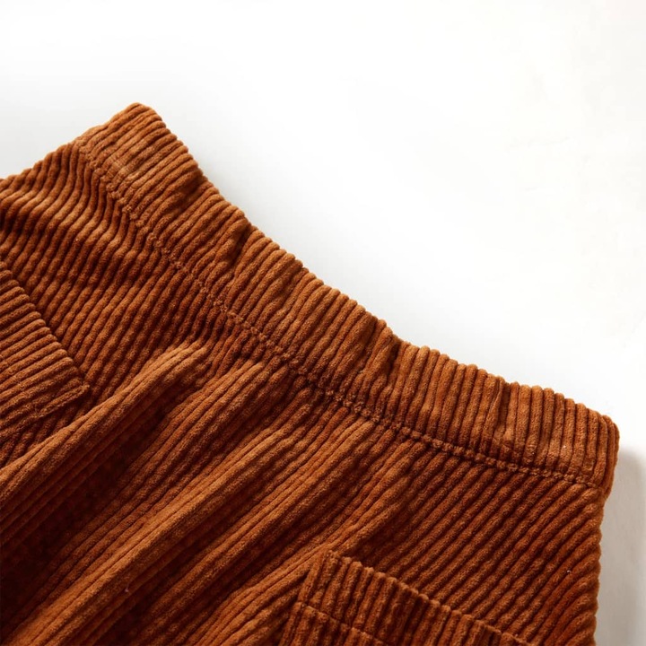 Actual product image VidaXL Children's skirt with pockets corduroy cognac 92,Material: 100 (92)