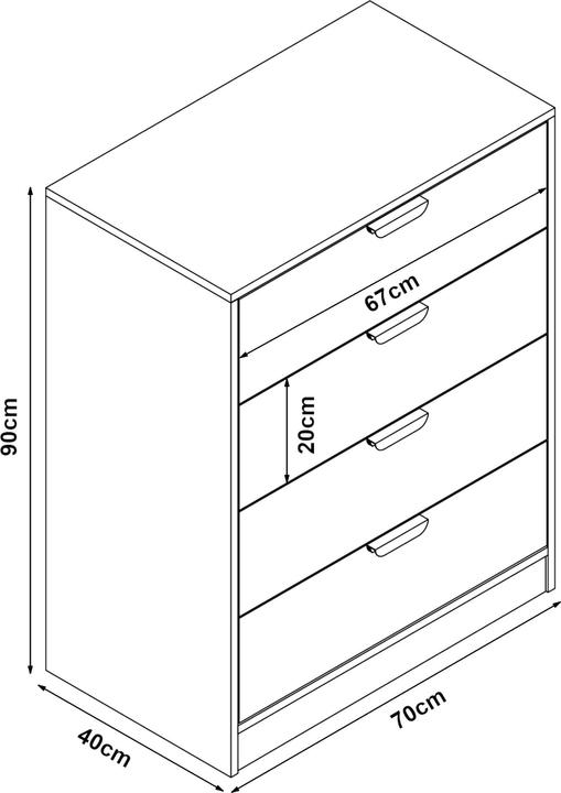 Image du produit En.Casa Varkaus (70 x 40 x 90 cm)
