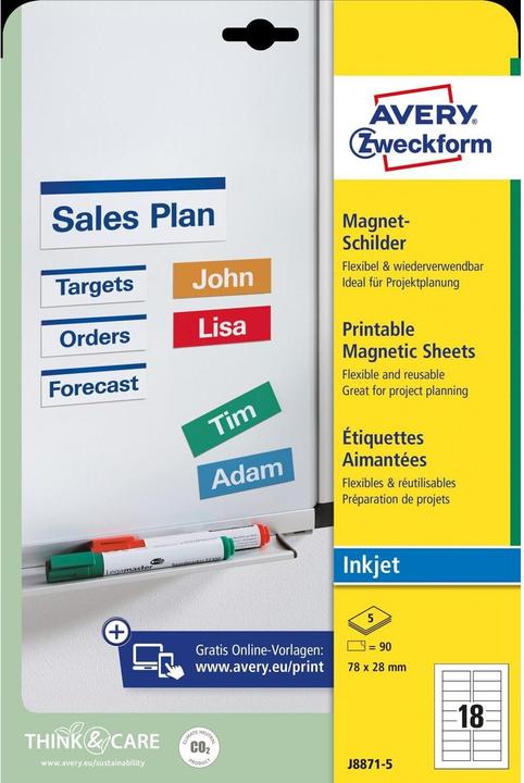 Actual product image Avery Inkjet Magnet