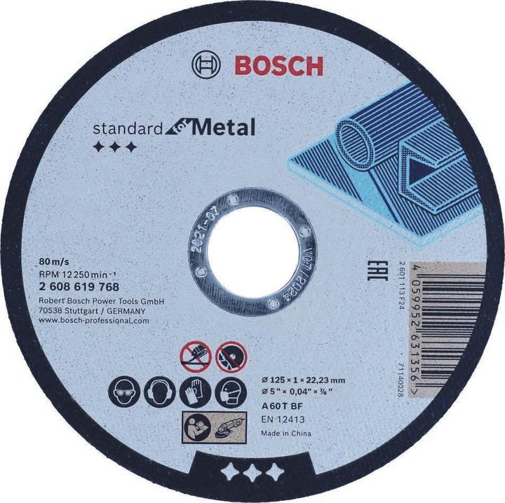 Bosch Zubehör Accessori 2608619768 2608619768 Disco da taglio dritto 180 mm 1 pz. In metallo