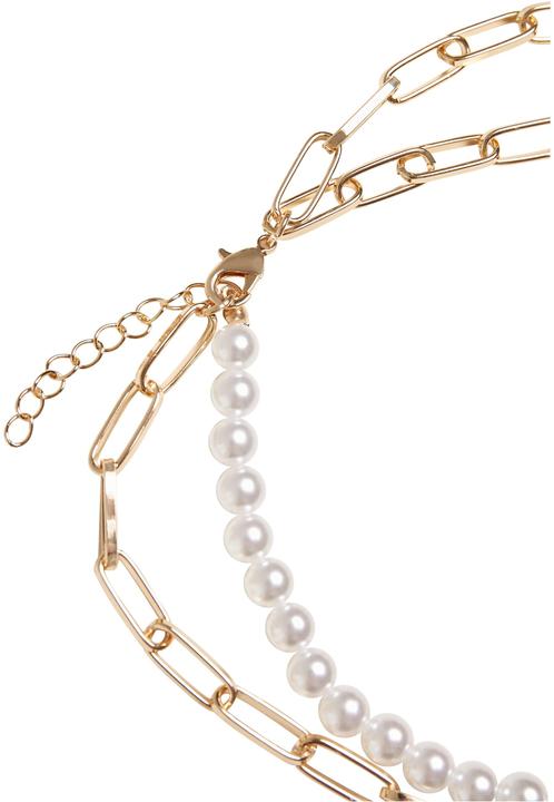 Produktbild Urban Classics Pearl Cross Layering Necklace (Array, 40% Zink Legierung, ABS, Oberstoff 1: 60% Thermoplastisches Polyurethan)