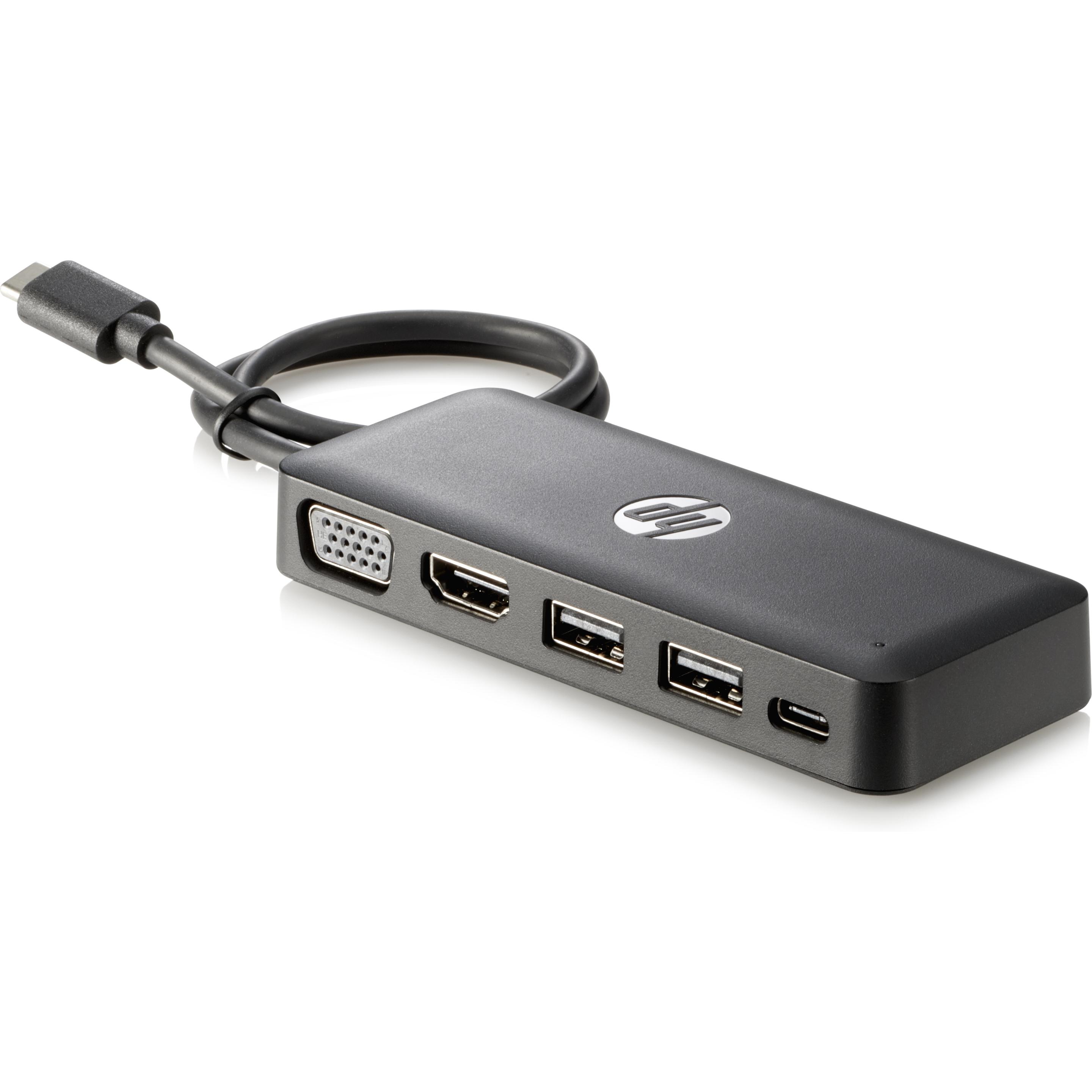 Thumbnail - HP Z9g82aa (USB-C, 5 Ports), Dockingstation + USB Hub, Schwarz
