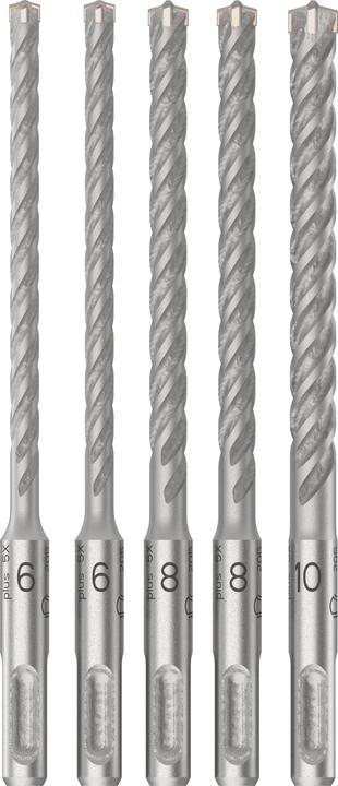 Produktbild Bosch Zubehör PRO SDS plus-5X Hammerbohrer-Set, 6/6/8/8/10 mm, 5-tlg. (6, 8, 10 mm)