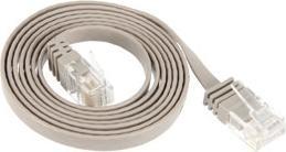 Produktbild Tecline Patchkabel Cat.6 U/UTP, ungeschirmt, flach, grau, 5.0m superflaches Patchkabel z.B. für die Verlegun (U/UTP, CAT6, 5 m)