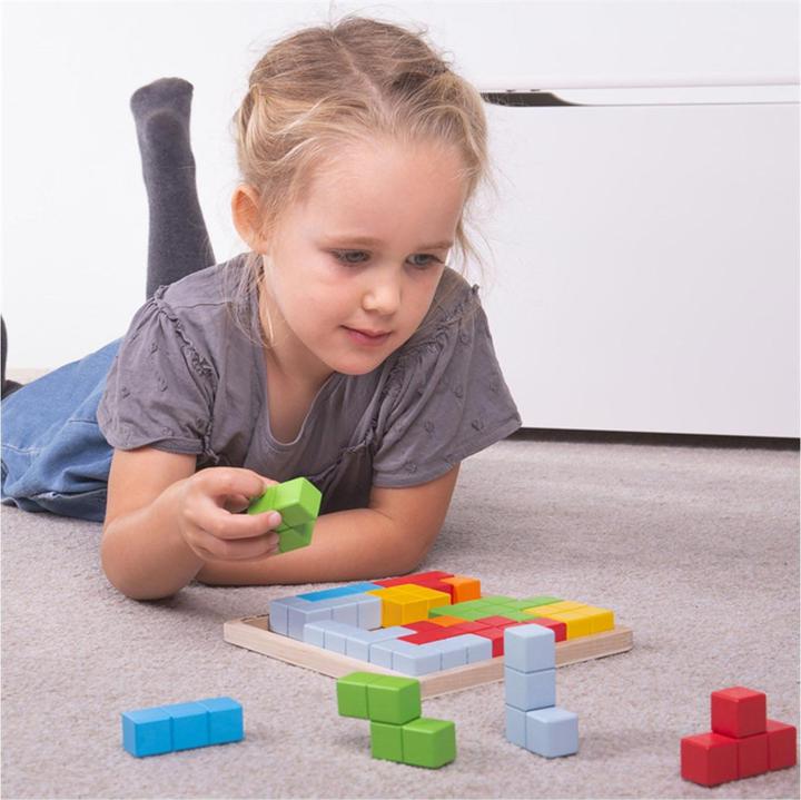 Actual product image Bigjigs Wood Block Puzzle Pattern