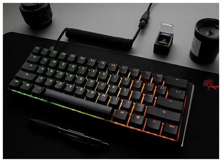 Actual product image Ducky One 3 Classic Black/White SF Gaming Keyboard, RGB LED - MX-Blue (US) (USA, Cable)