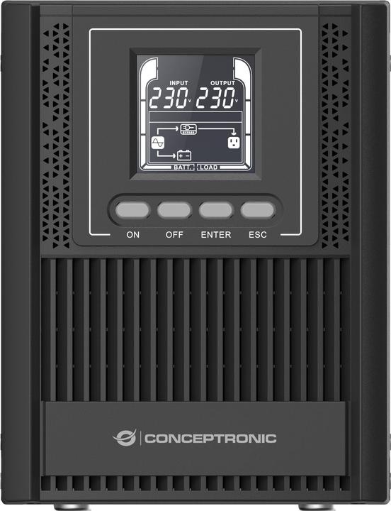 Image du produit Conceptronic ZEUS UPS 1000VA 900W Online UPS,IEC EPO Port (1000 VA, 900 W, Double convertisseur en ligne Onduleur)