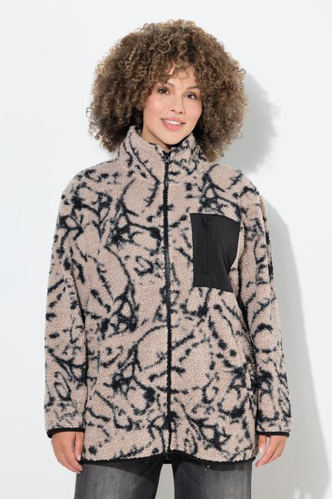 Produktbild Ulla Popken Teddyjacke, Stehkragen, elastische Kanten, kuschelweich (58)