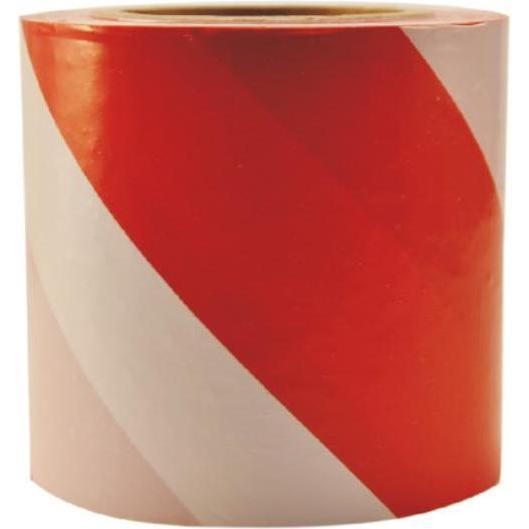 Painto, Klebeband, Warnband 100m x 80 mm weiss - rot