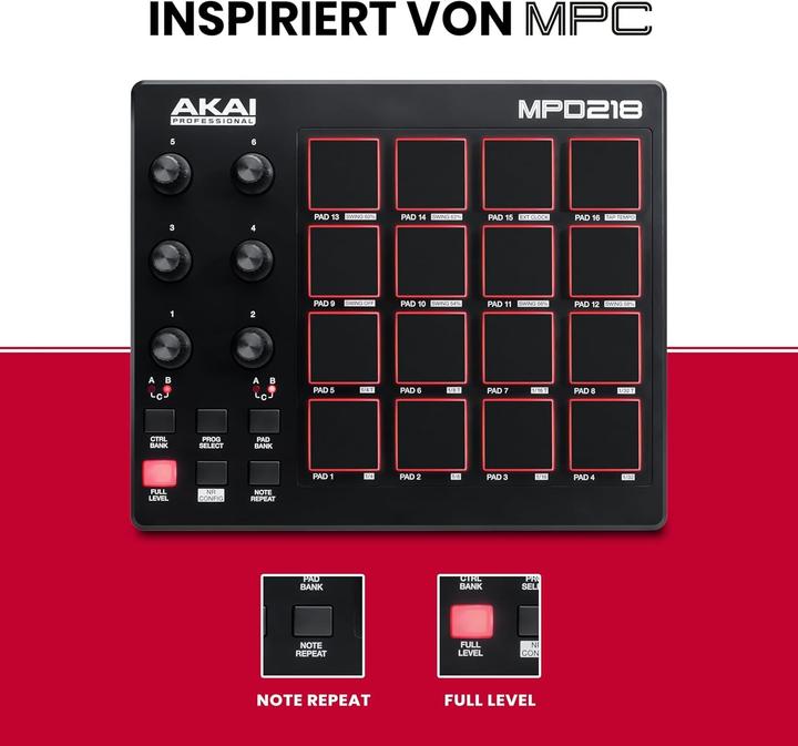 Actual product image Akai Mpd218 (Controller)