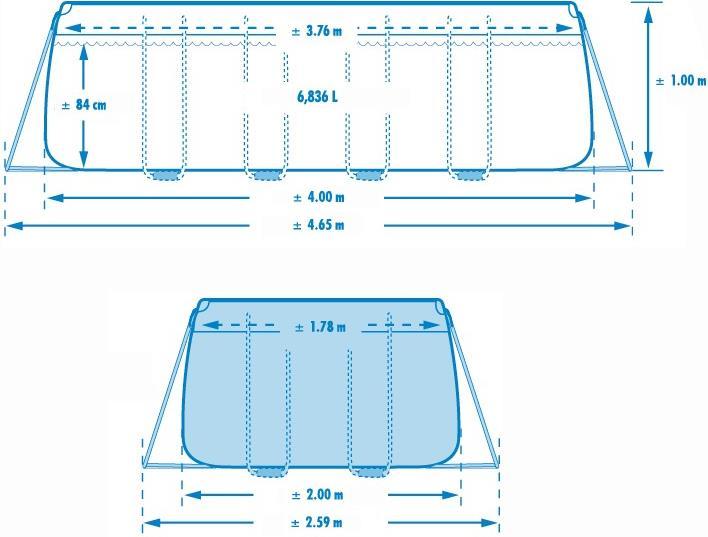 Immagine prodotto Intex Piscina con telaio a prisma (400 x 200 x 100 cm)