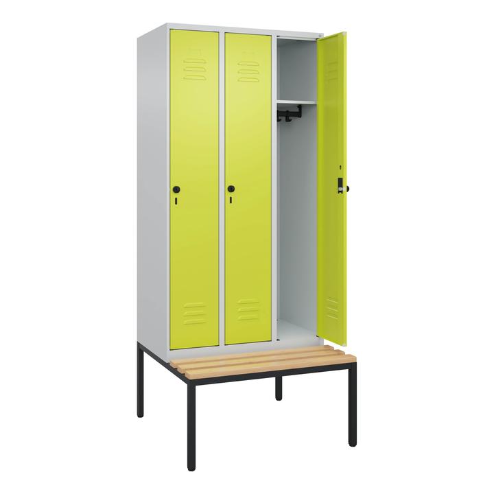 Produktbild C+P Garderobenschrank Classic Plus, Abteilbreite 30 cm, mit Sitzbank (90 cm, 185 cm)