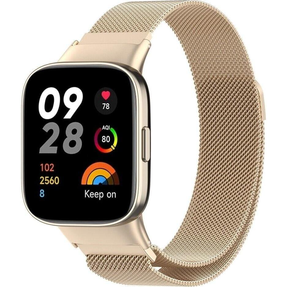 Strap-it Milanaise Armband, Uhrenarmband, Gold