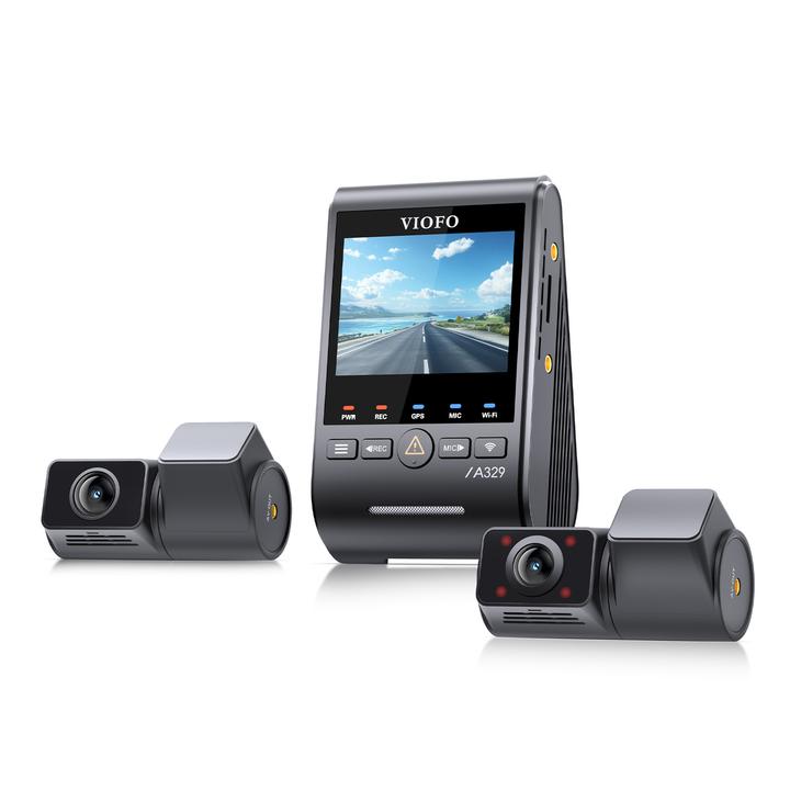 Viofo A329S 3CH (Eingebautes Display, Bluetooth, WLAN, GPS-Empfänger, Beschleunigungssensor, Eingebautes Mikrofon, 4K)