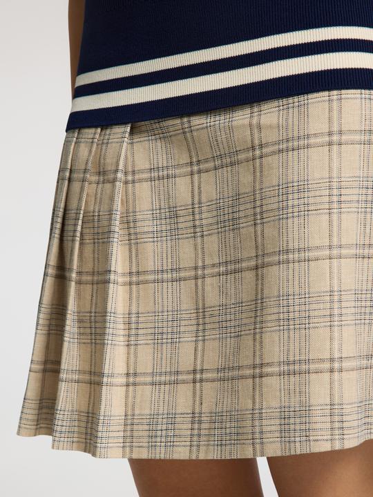 Actual product image Selected Leinenmix Karo Plisseerock (42)