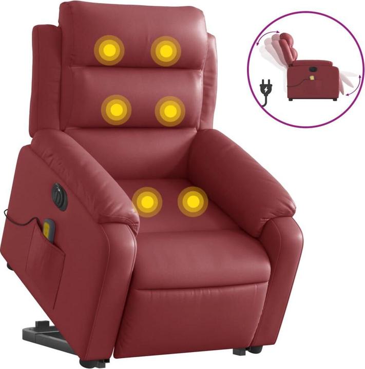 Immagine prodotto vidaXL Poltrona massaggiante Ausilio elettrico stand-up Poltrona relax Poltrona in similpelle