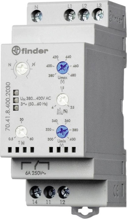 Immagine prodotto Finder Relè di monitoraggio della tensione 380-415V ac, 3P