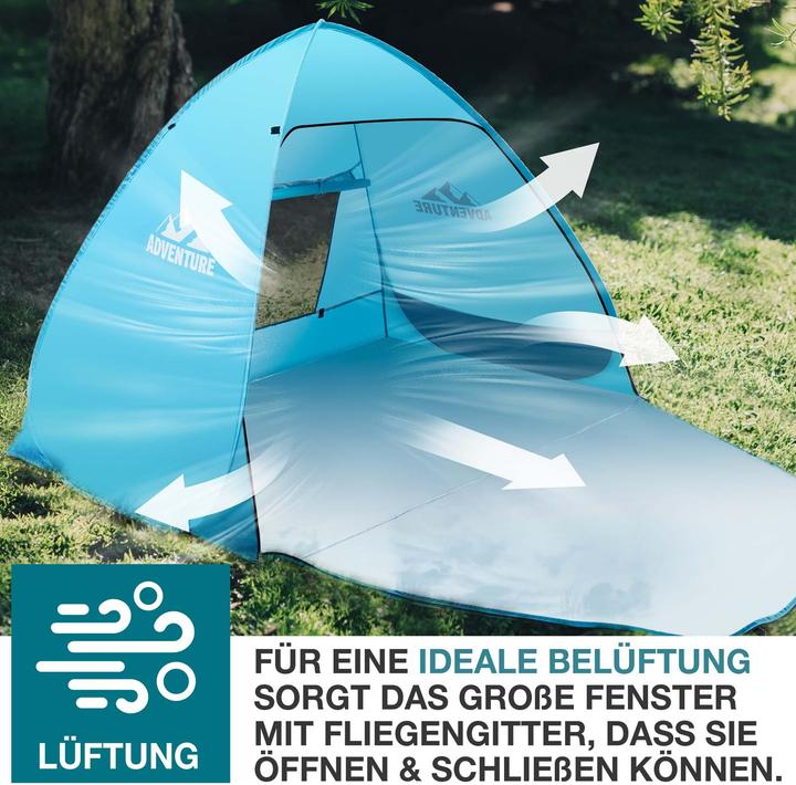 Produktbild Jamb Pop-Up Strandmuschel (Strandzelt + Strandmuschel, 3 kg, 3 Personen)