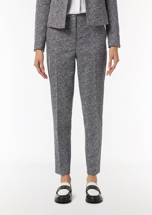 Image du produit Comma Hose Schmale Cigarette-Pants mit Fischgrat-Muster (46)