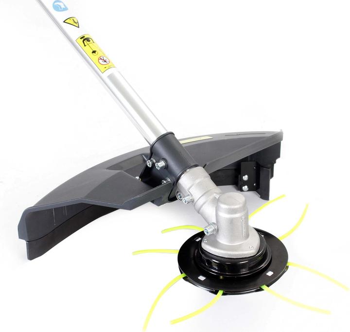 Actual product image Wiltec 3in1 petrol multitool 1.9kW grass trimmer brush cutter brush cutter garden (Trim line, Metal cutting blade)