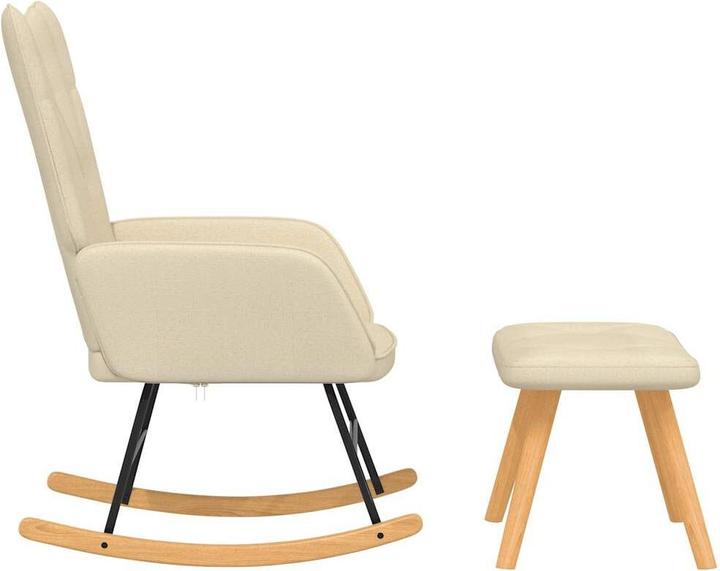 Produktbild vidaXL Schaukelstuhl mit Hocker