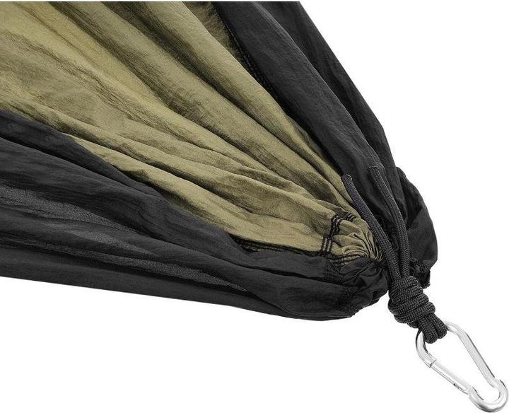 Produktbild Enero Camp Touristische Hängematte 2 Personen 270x140cm Grün Schwarz