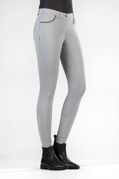 HKM Equilibrio Style siliconen rijbroek met volledige zitting, lichtgrijs, 32 (32)