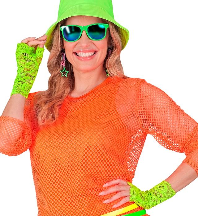 Produktbild Widmann Neon Grüne Handschuhe Aus Spitze