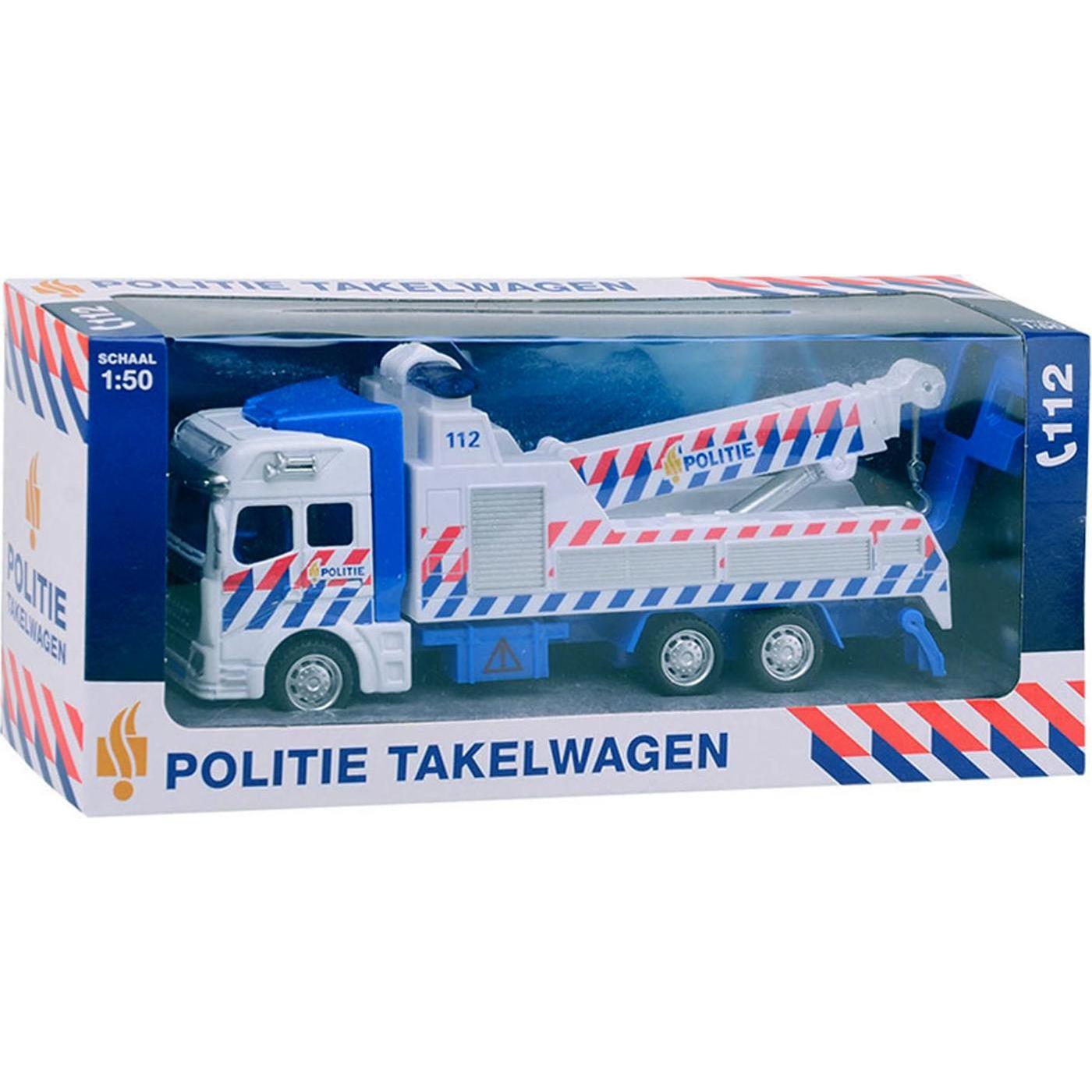 Thumbnail - Johntoy 1-1-2 Pull-Back-Polizei-Abschleppwagen