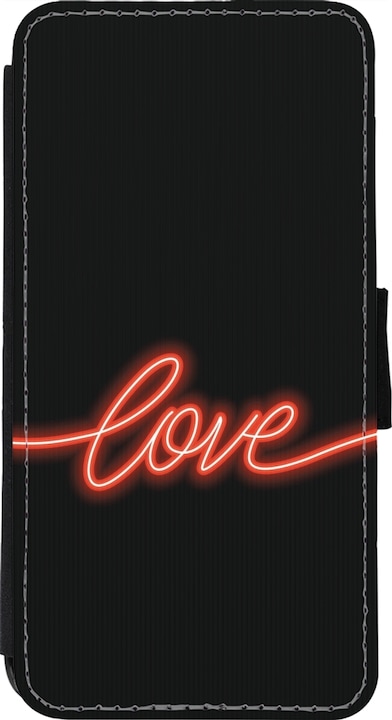 Actual product image PhoneLook Coque Wallet noir Valentine 2023 neon love (Apple iPhone 11 Pro Max)