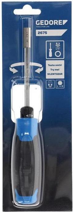 Produktbild Gedore 2675 Knarren-Schraubendreher SilentGEAR 1/4" (Innensechskant)