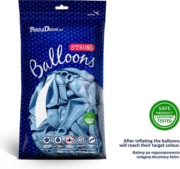 Actual product image Partydeco Balloons Bleu ciel Métallisé 30cm (50pcs) (50x)