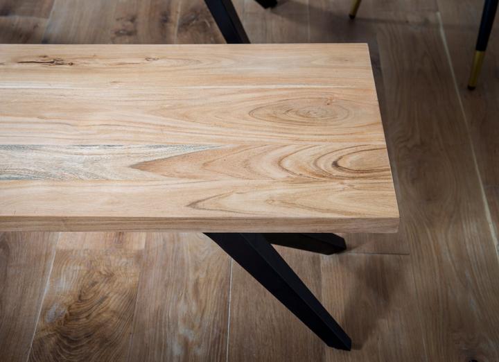 Actual product image FineBuy Esszimmerbank Sitzbank Akazie Massivholz 175 cm Essbank Loft Klein (175 cm)