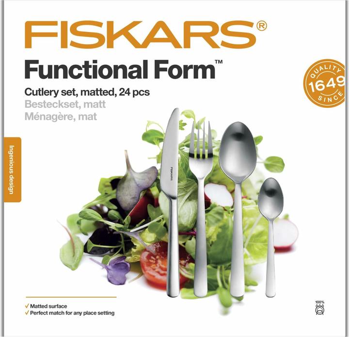 Actual product image Fiskars FS. BESTECKSET 24-pcs. MATT FF